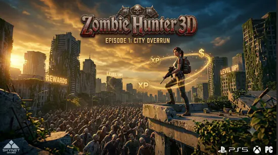 Zombie Hunter 3D – HTML5 Game – Construct 3