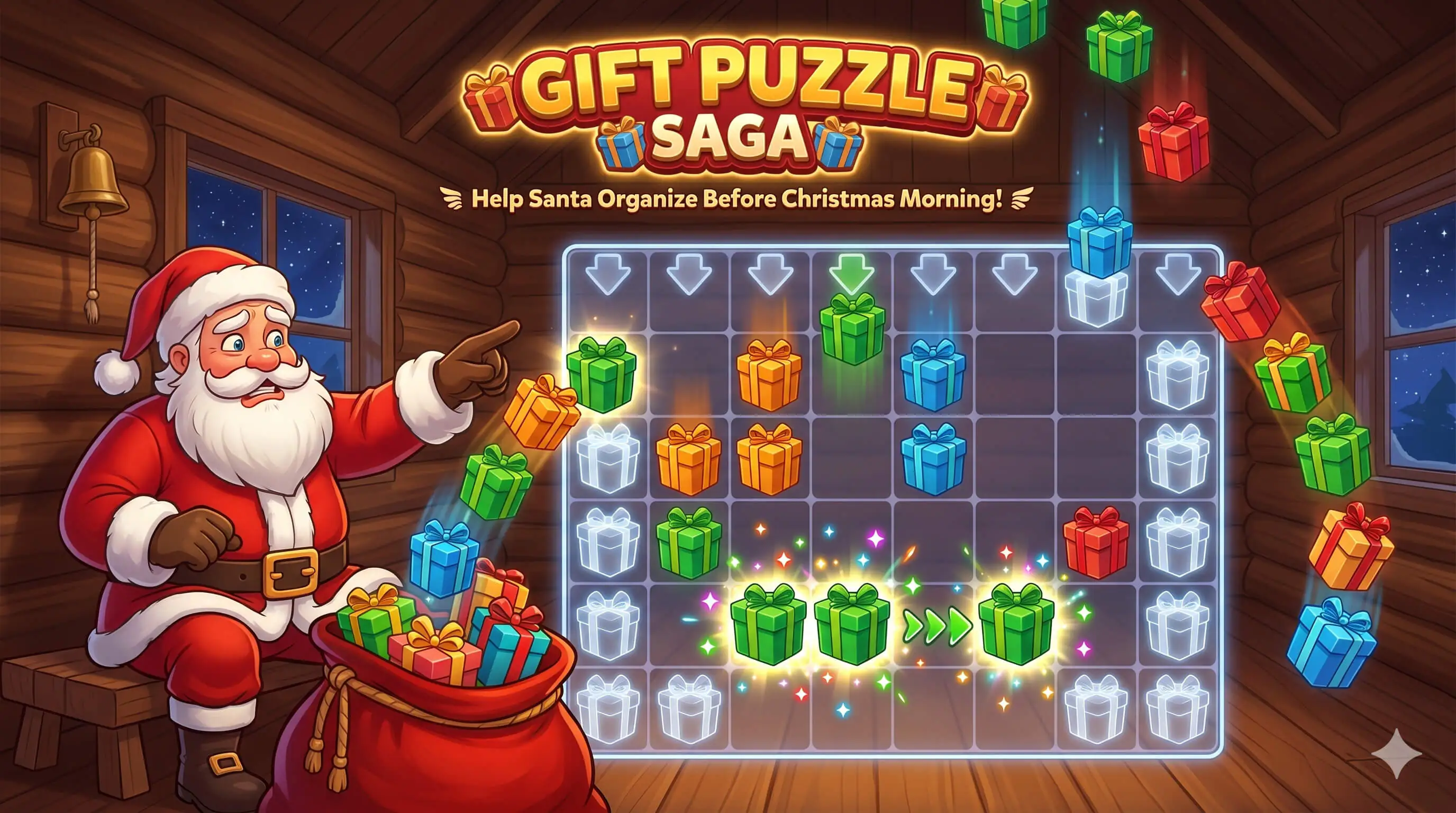 Gift Puzzle Saga - HTML5 Puzzle game