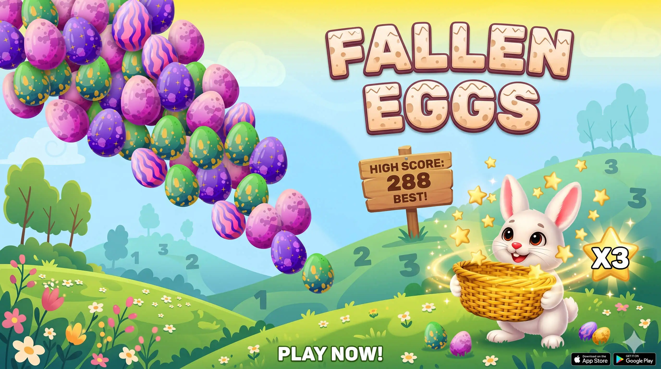 Fallen eggs - casual game