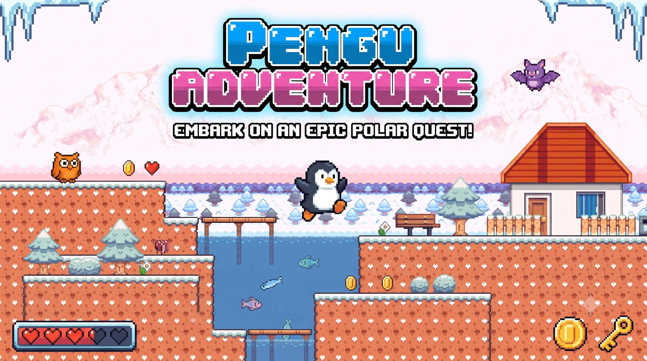 Pengu Adventure - Construct Game