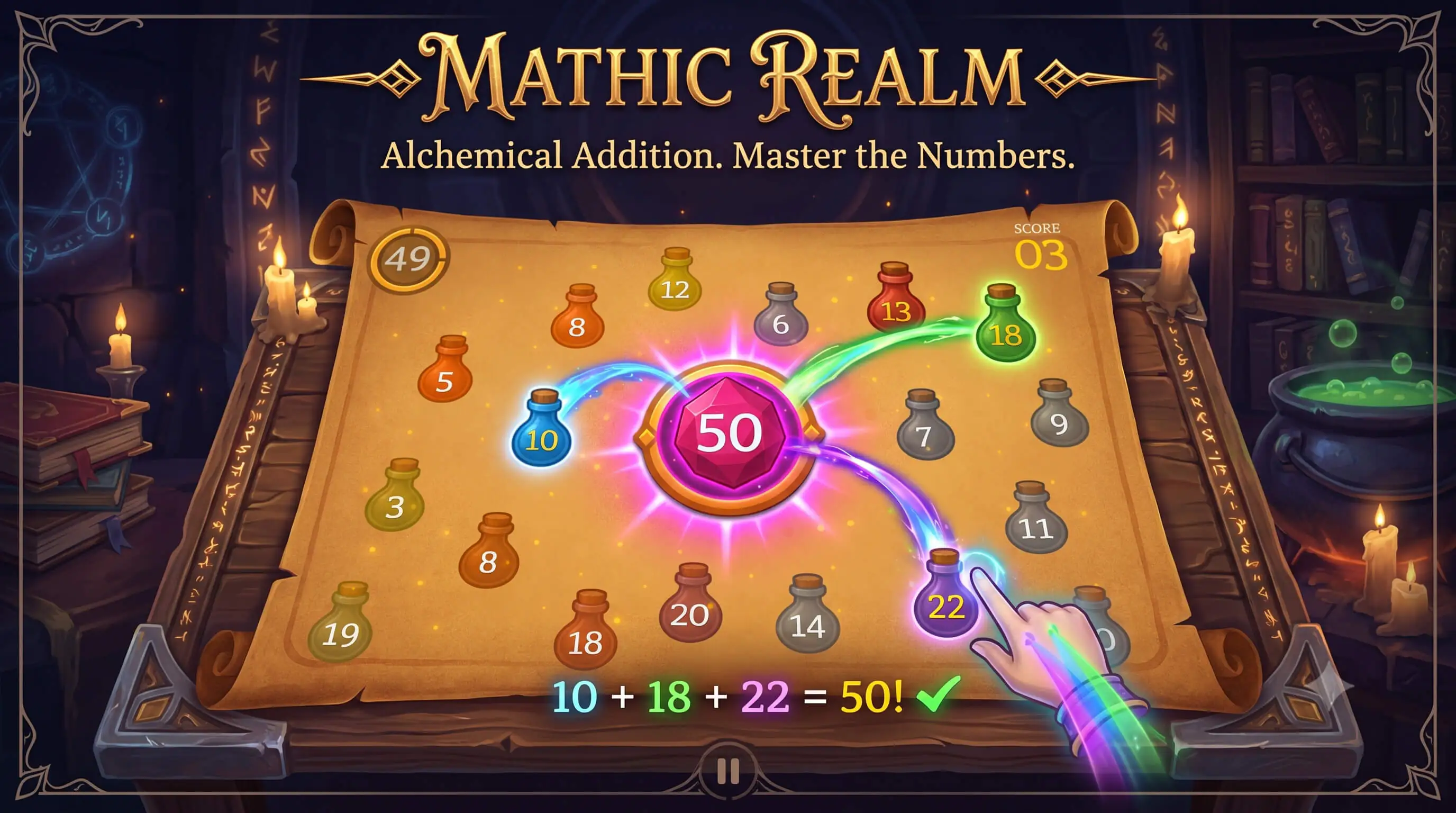 Mathic Realm - HTML5 Math game