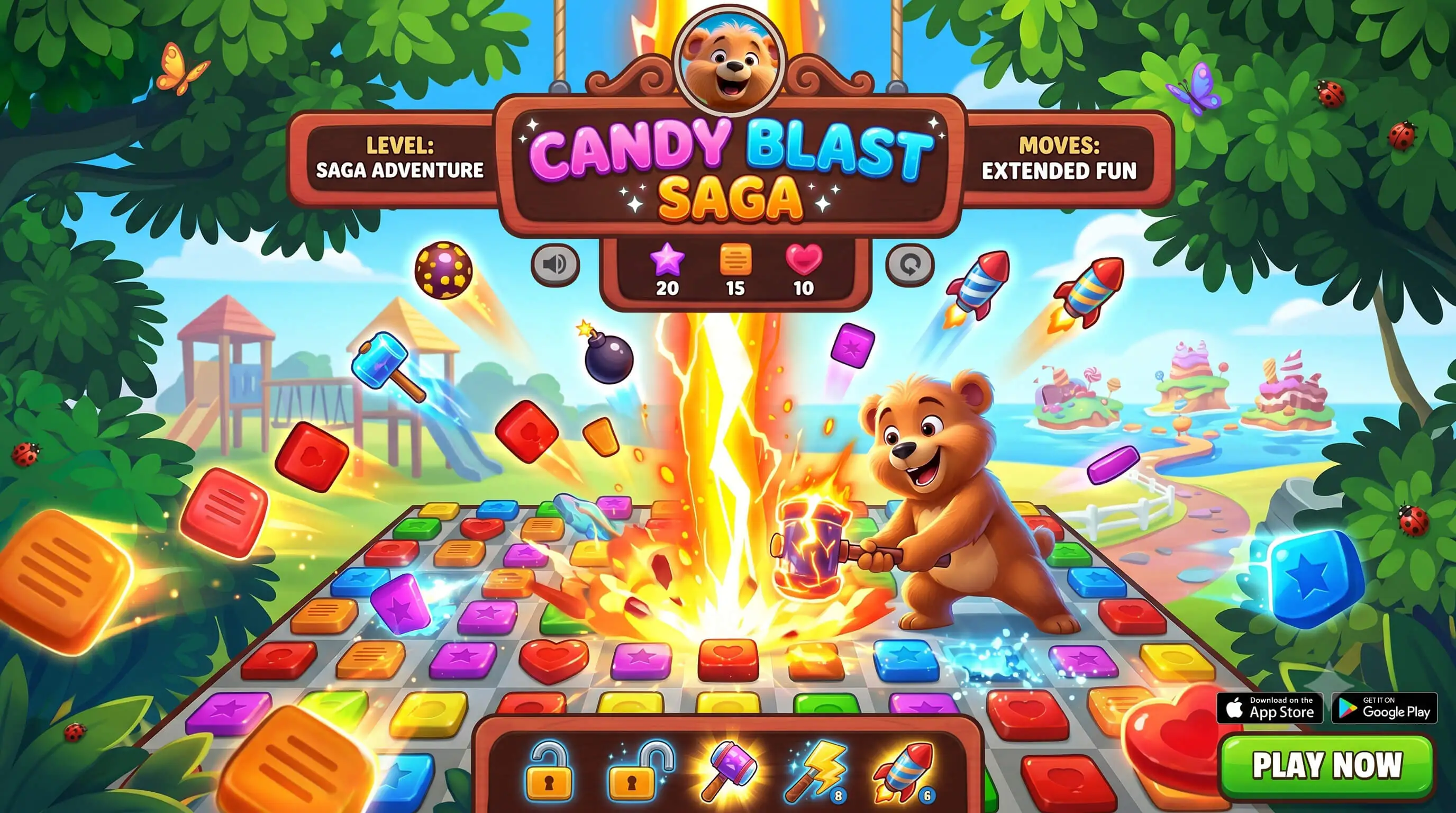 Candy Blast Saga HTML5 Game Construct 3