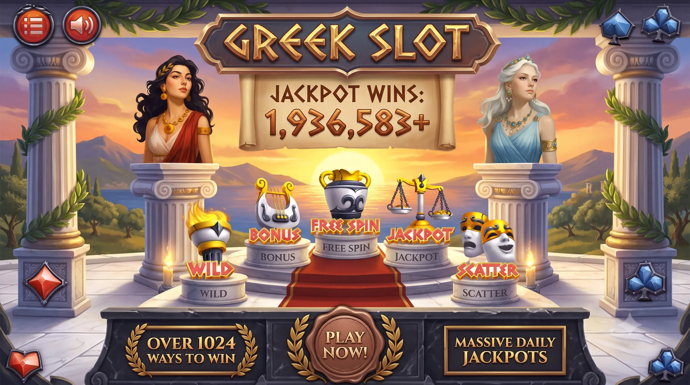 HTML Responsive Slot • Greek Slot Casino Game