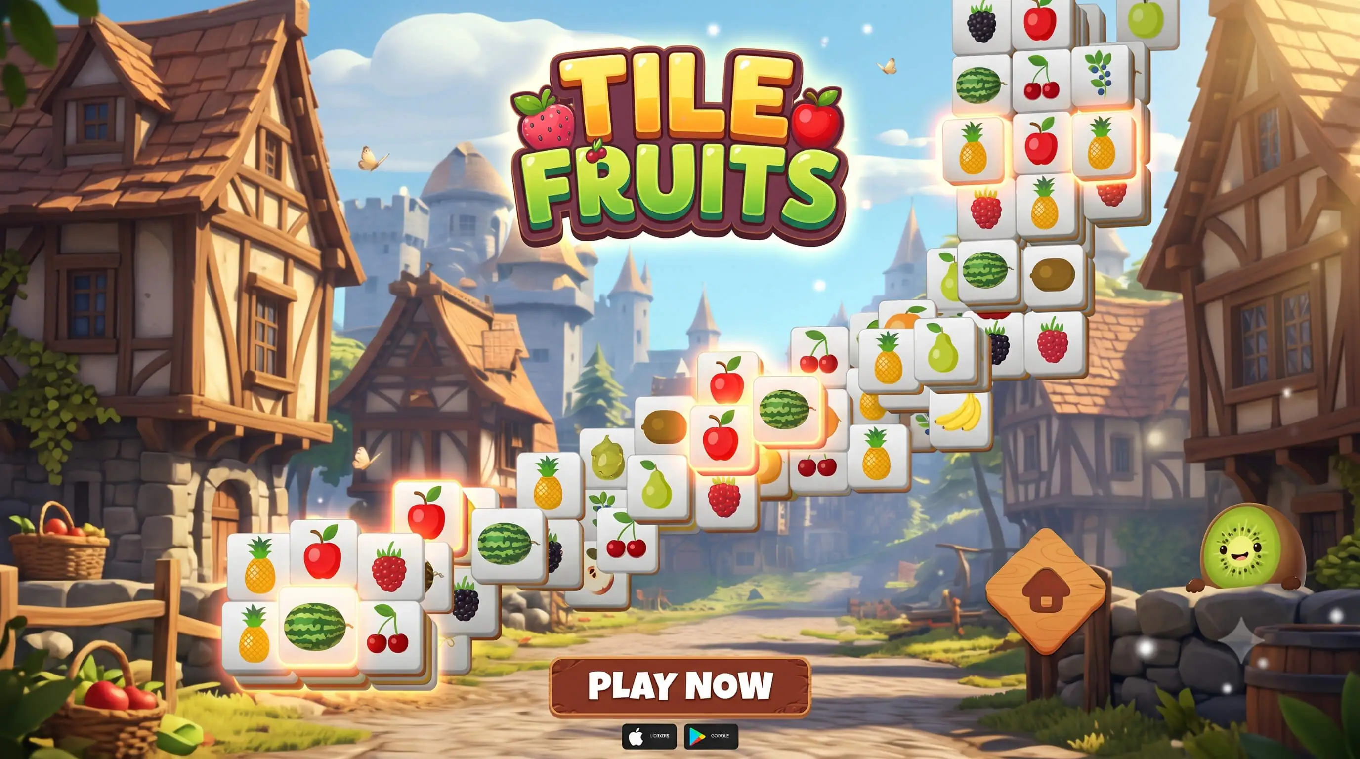 Tile Fruits CompleteTemplate Construct 3 (Desktop and Mobile)