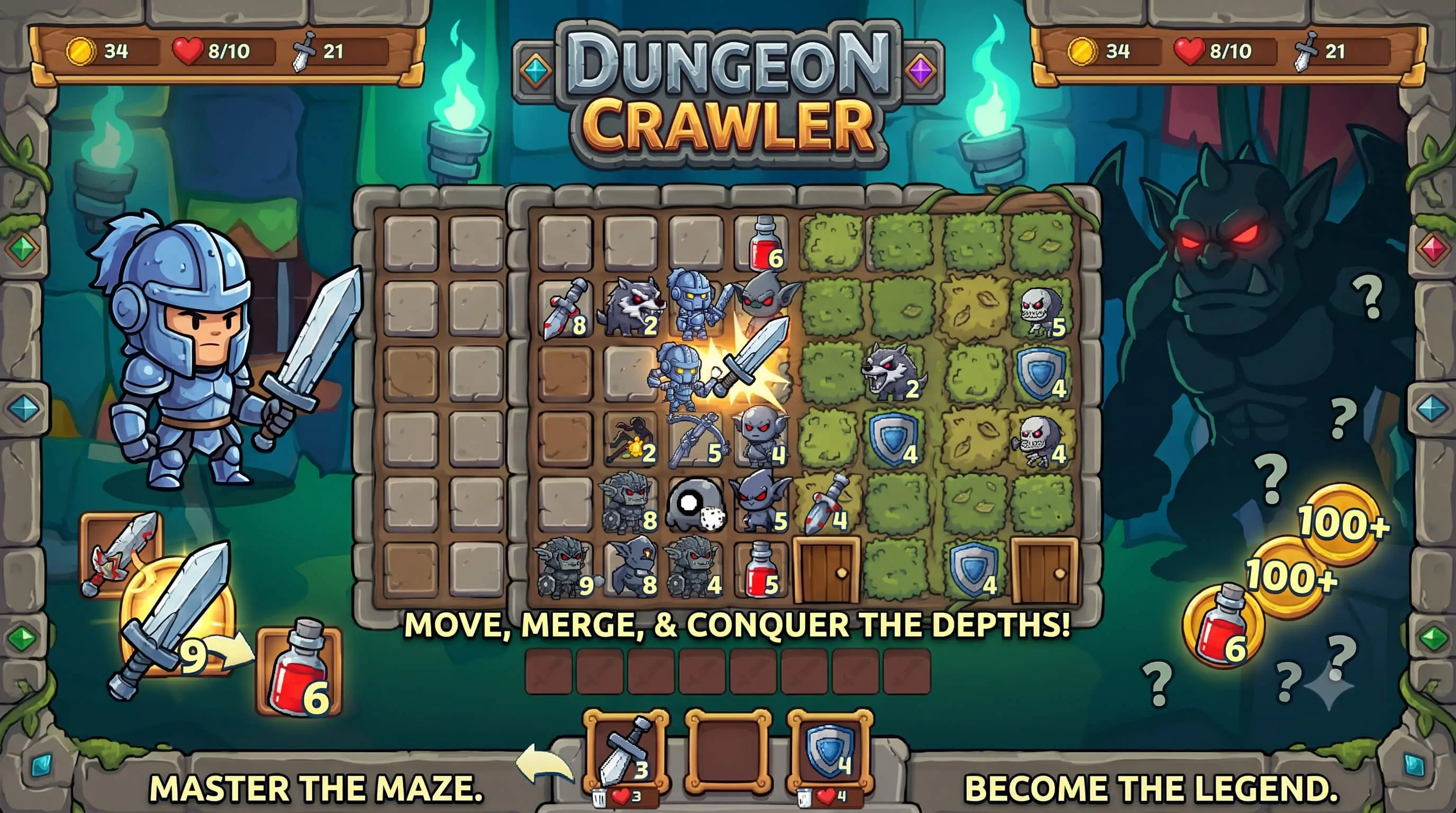 Dungeon Crawler - HTML5 Game - Construct 3 - C3P