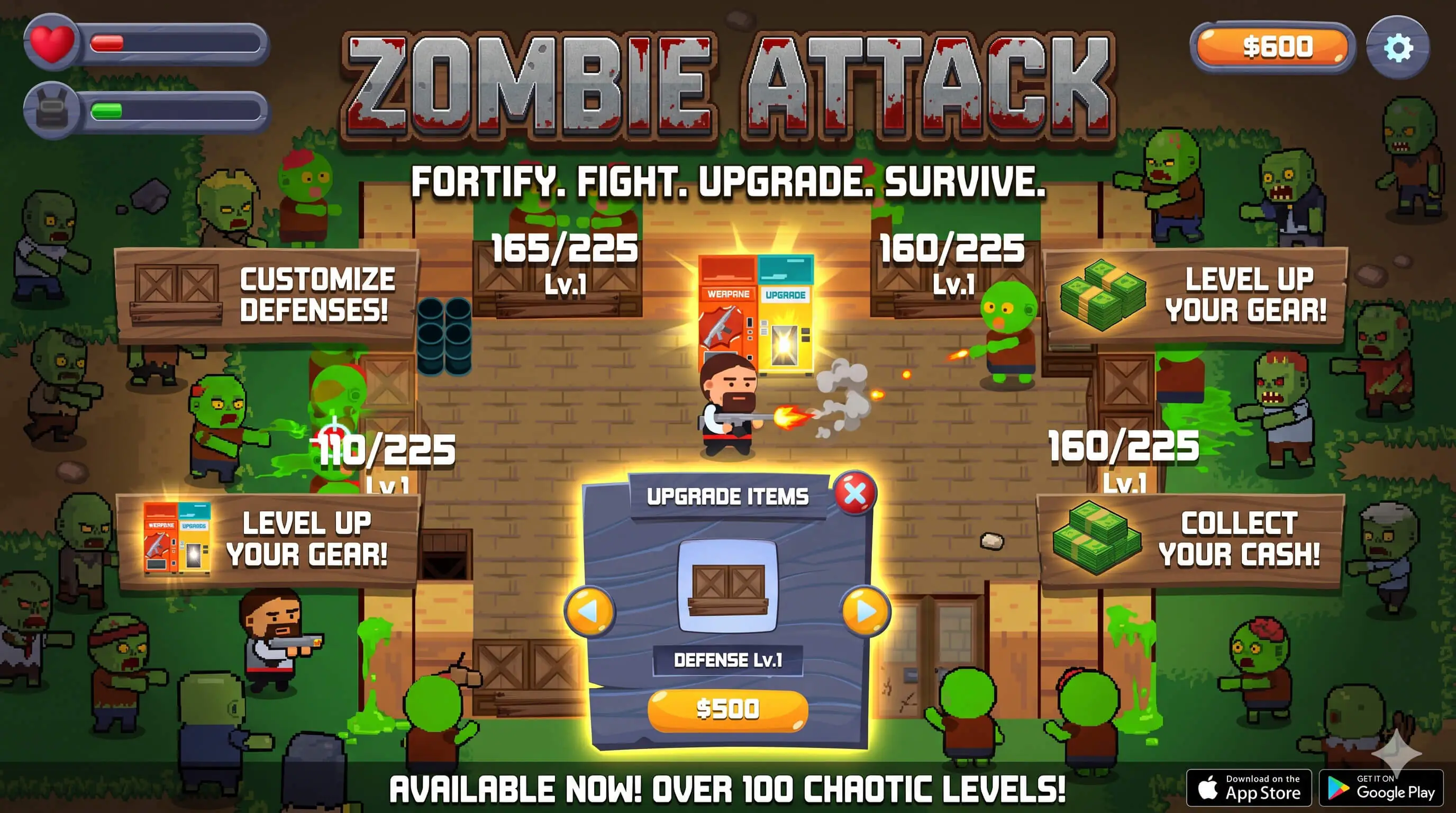 Zombie Attack - HTML5 Game