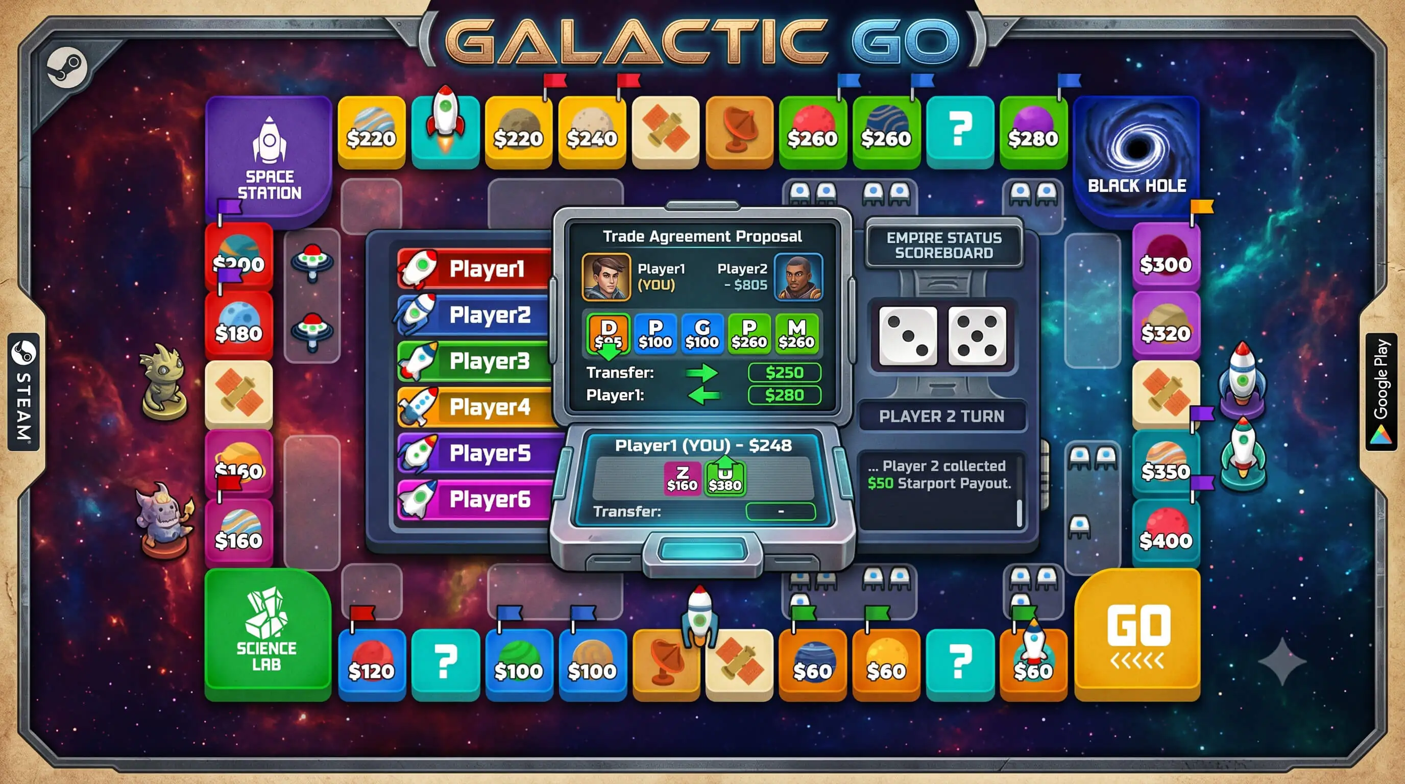Galactic Go - HTML5 Game
