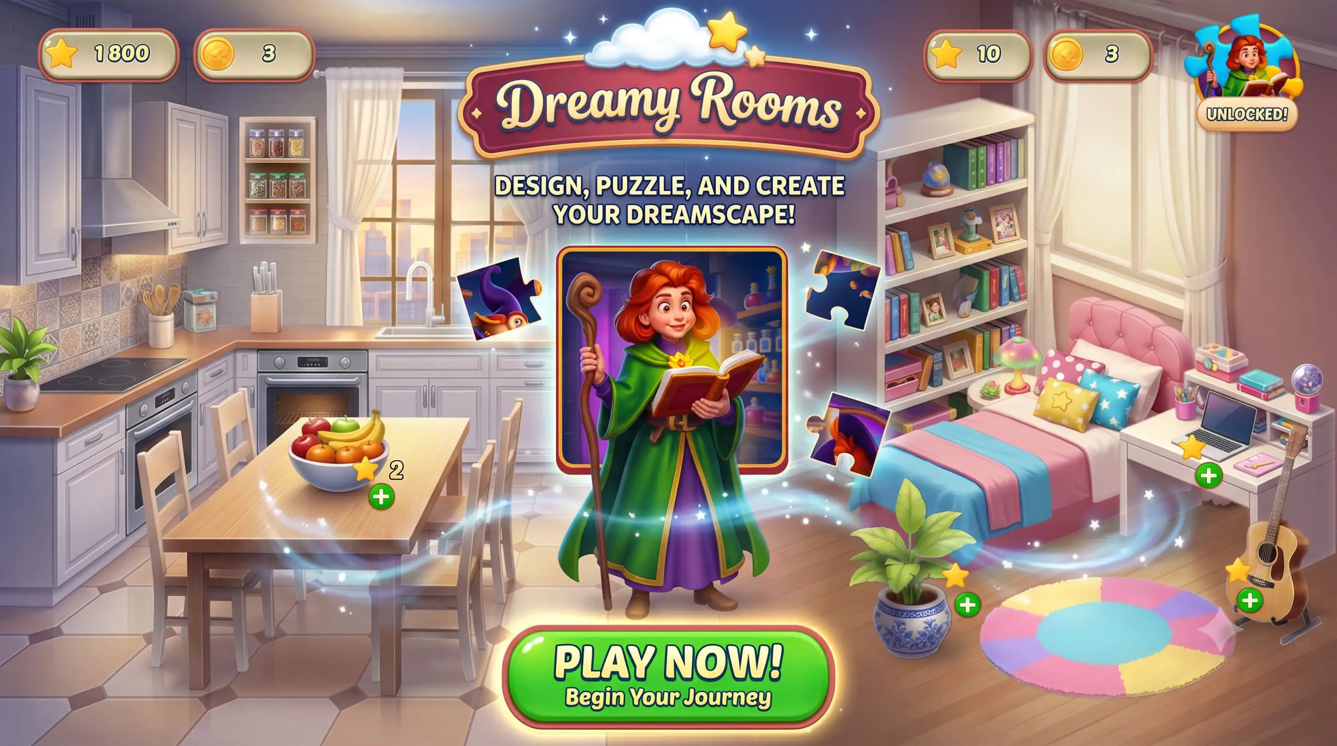 Dreamy Rooms - Tile Adventure HTML5 Game - Puzzle Game - Construct 3