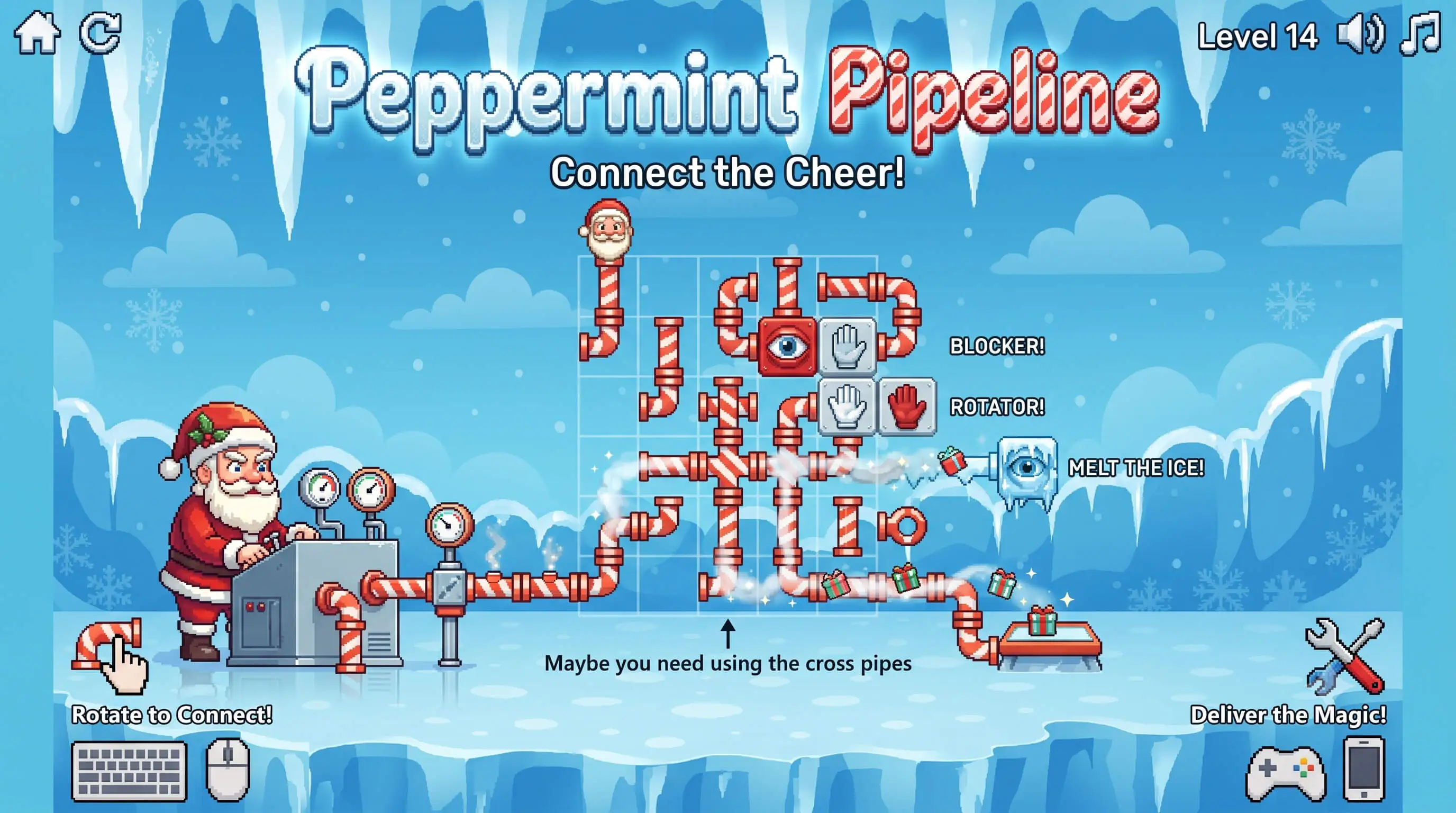 Peppermint Pipeline - HTML5 Puzzle game