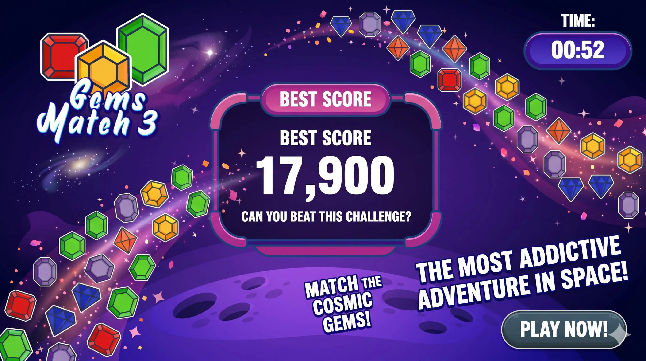Gems Match 3 - HTML5 Game