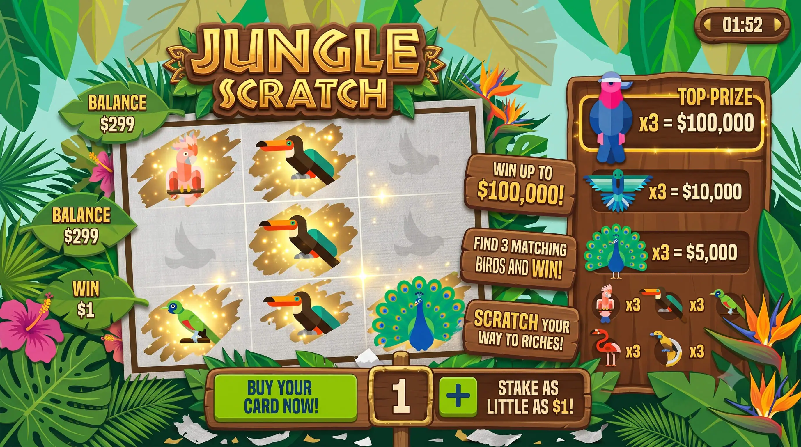 Jungle Scratch - HTML5 Game
